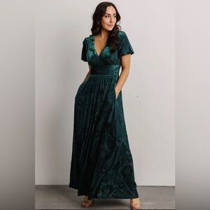 Baltic Born Leslie velvet maxi dress, size L